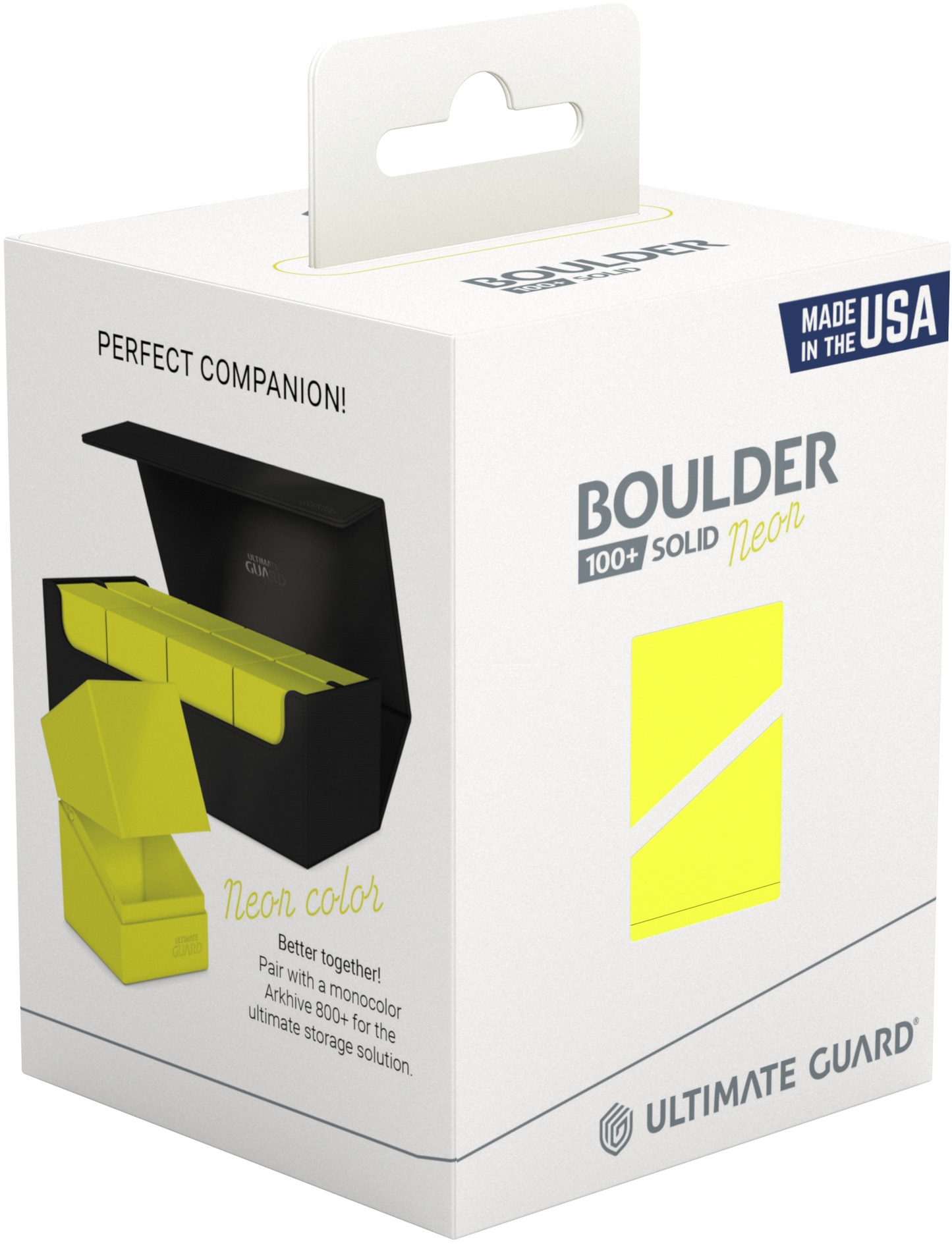 Ultimate Guard Boulder Deck Case 100+ – Neon Yellow