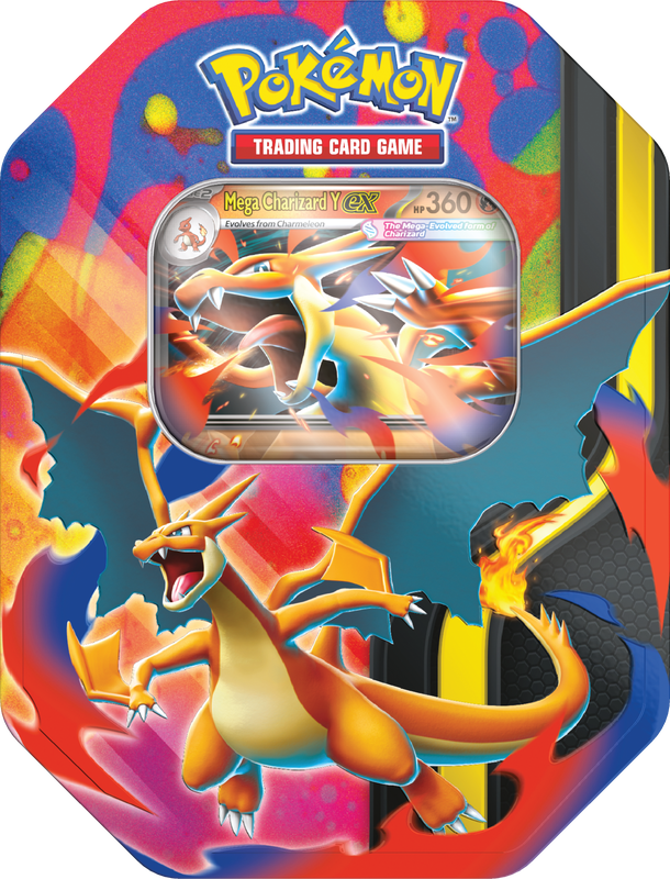 Pokémon Mega Charizard X or Mega Charizard Y Tin (Variant May Vary)