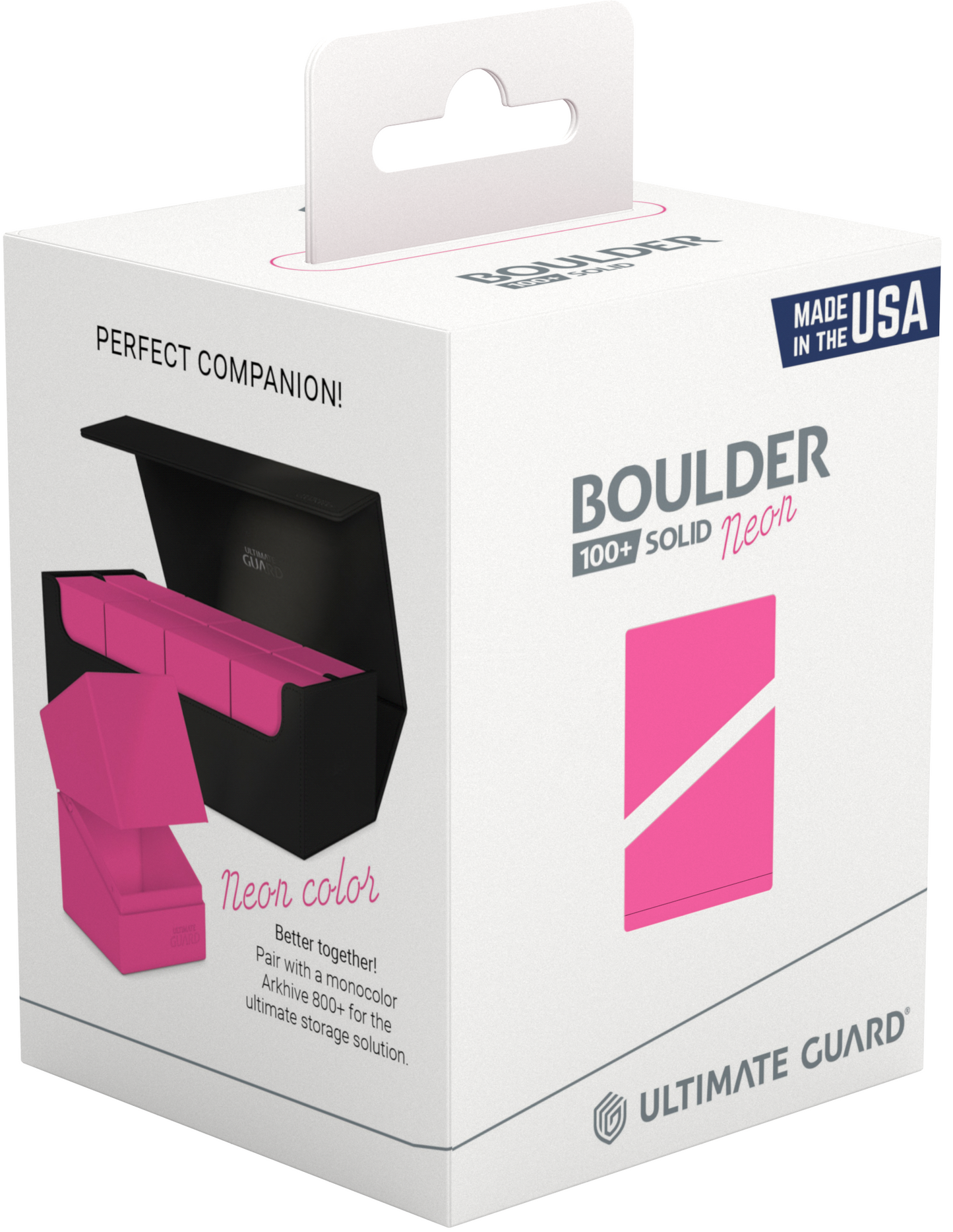 Ultimate Guard Boulder Deck Case 100+ – Neon Pink