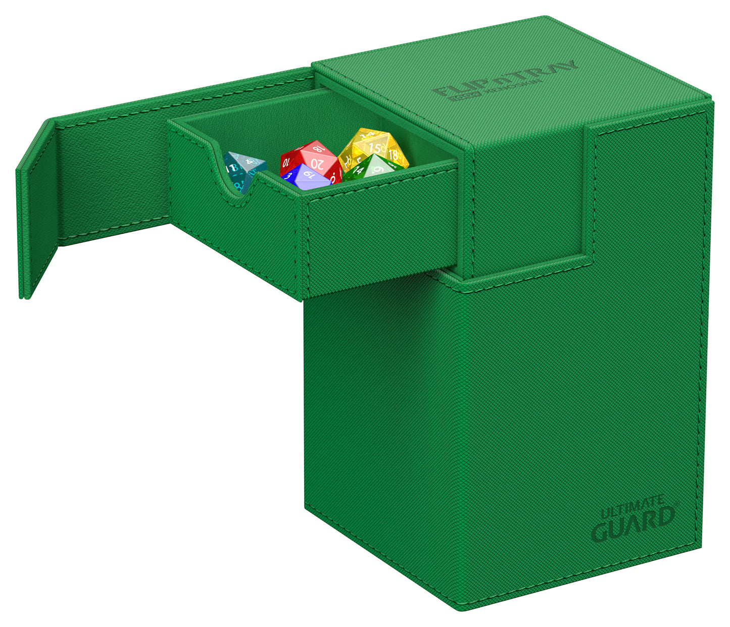 Ultimate Guard FLIP N TRAY DECK CASE MONOCOLOR GREEN 100+