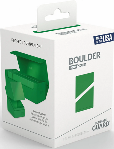 Ultimate Guard Boulder Deck Case 100+ – Solid Green
