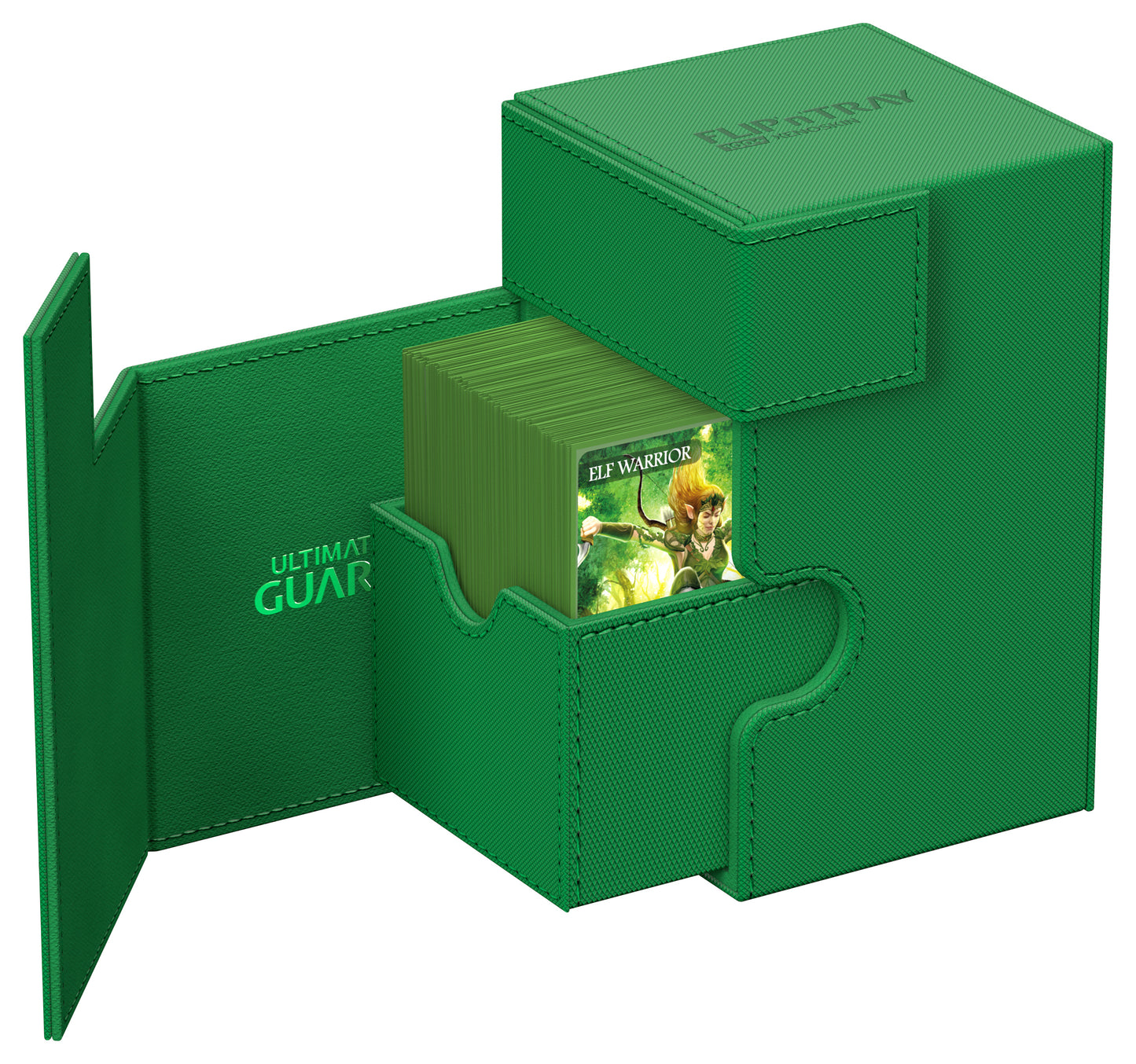 Ultimate Guard FLIP N TRAY DECK CASE MONOCOLOR GREEN 100+