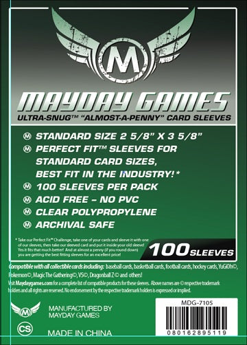 Ultra-Snug Card Sleeves – 2.5" x 3.5" (100ct)