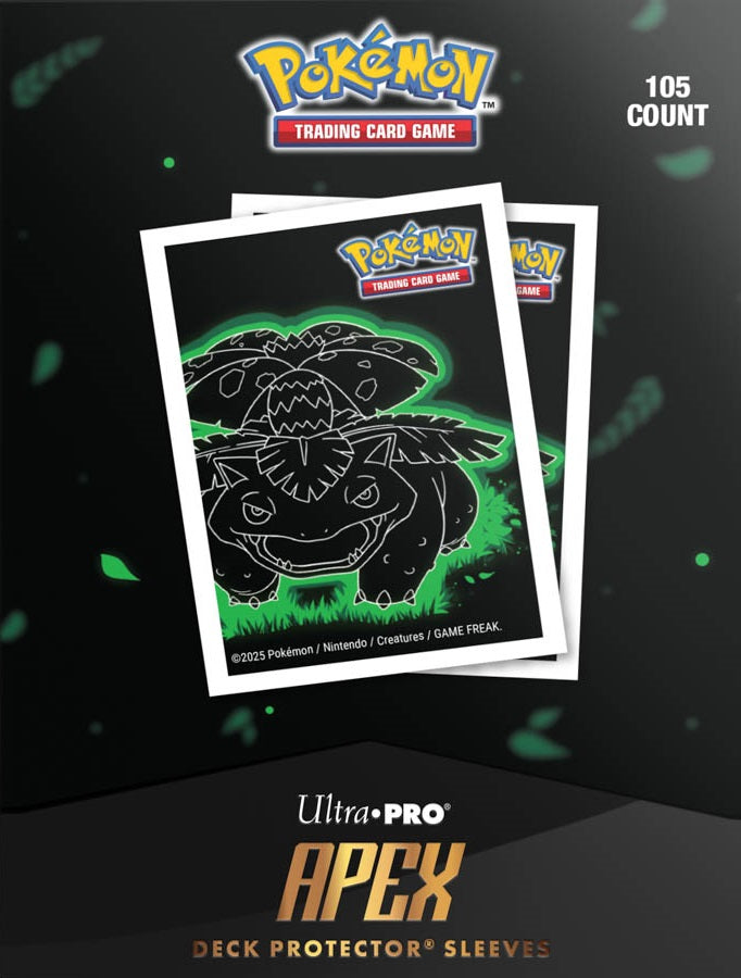 Ultra Pro Apex Deck Protector Sleeves – Pokémon Neon Kanto: Venusaur (105ct)
