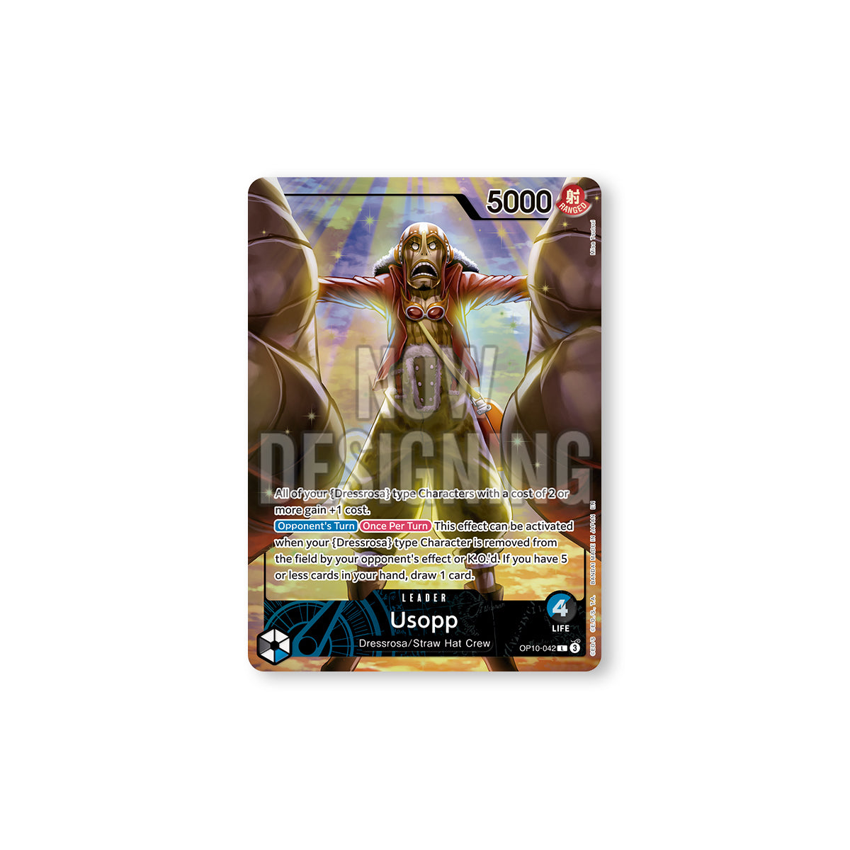 One Piece Card Game Playmat – Limited Edition Vol. 3 (Includes Usopp Leader Card & Oda Nami Artwork) (Pre Order)