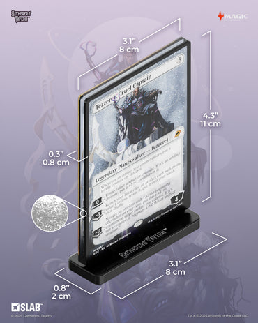 MTG Edge of Eternities Tezzeret, Cruel Captain Slab Standee (Gatherer’s Tavern)