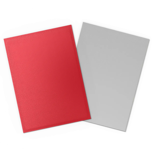 Dragon Shield Dual Matte Sleeves – Crimson / Silver (100ct) Standard Size