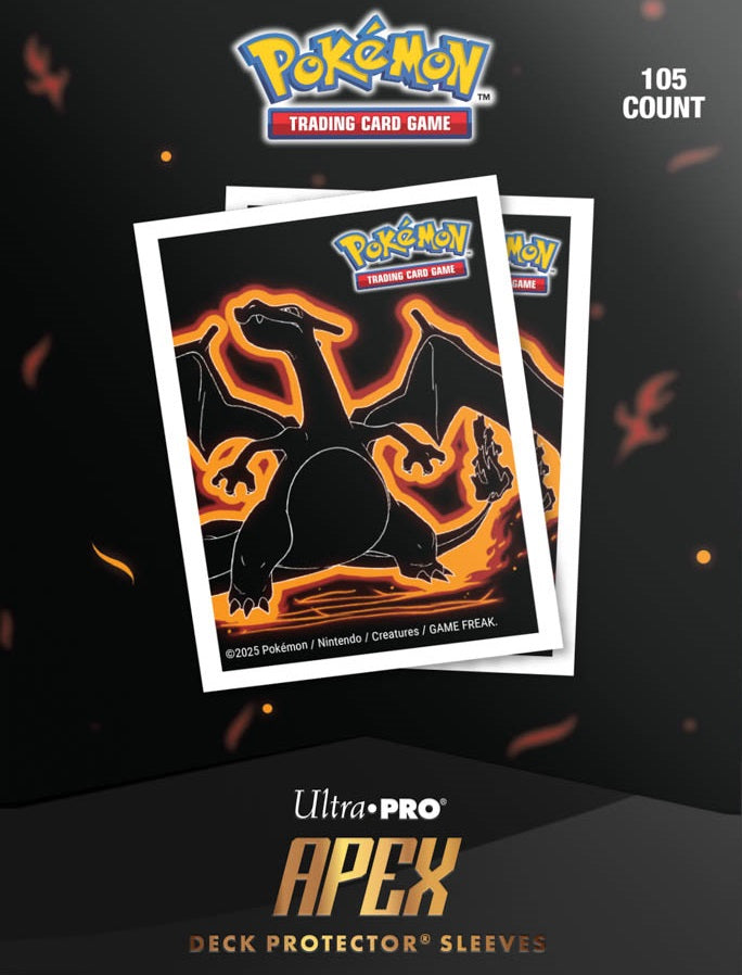 Ultra Pro Apex Deck Protector Sleeves – Pokémon Neon Kanto: Charizard (105ct)