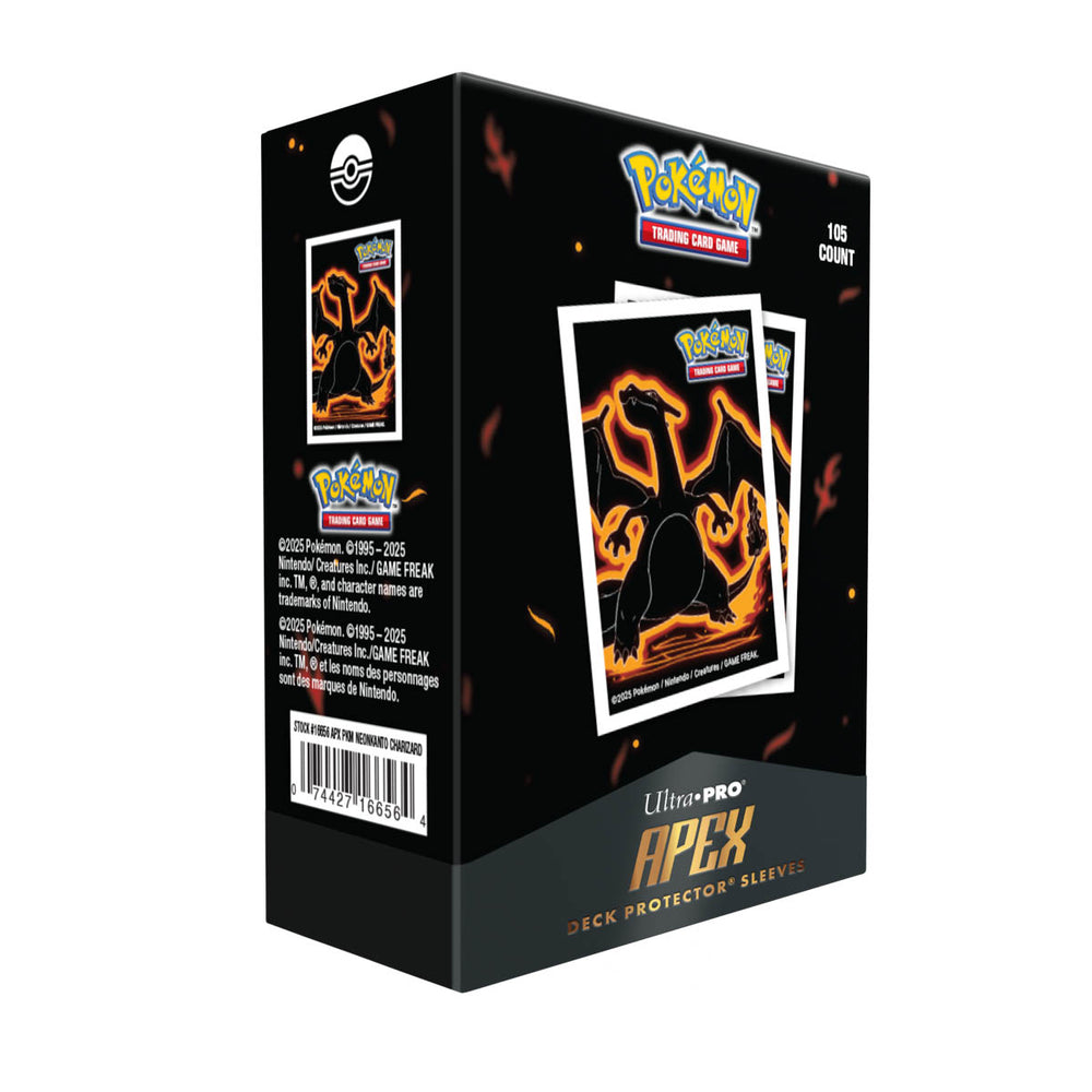 Ultra Pro Apex Deck Protector Sleeves – Pokémon Neon Kanto: Charizard (105ct)