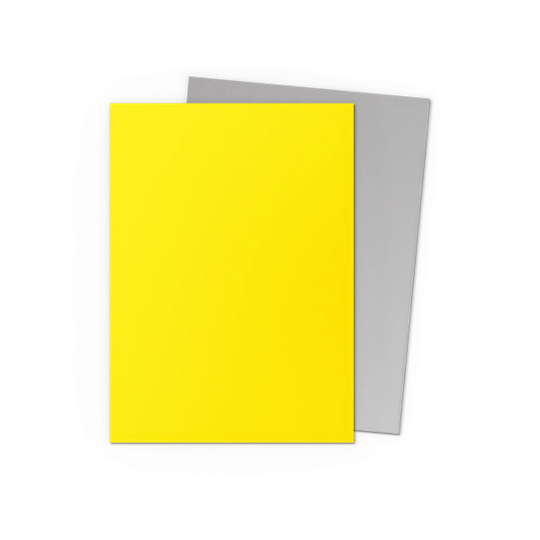 Dragon Shield Dual Matte Sleeves – Yellow / Silver (100ct) Standard Size