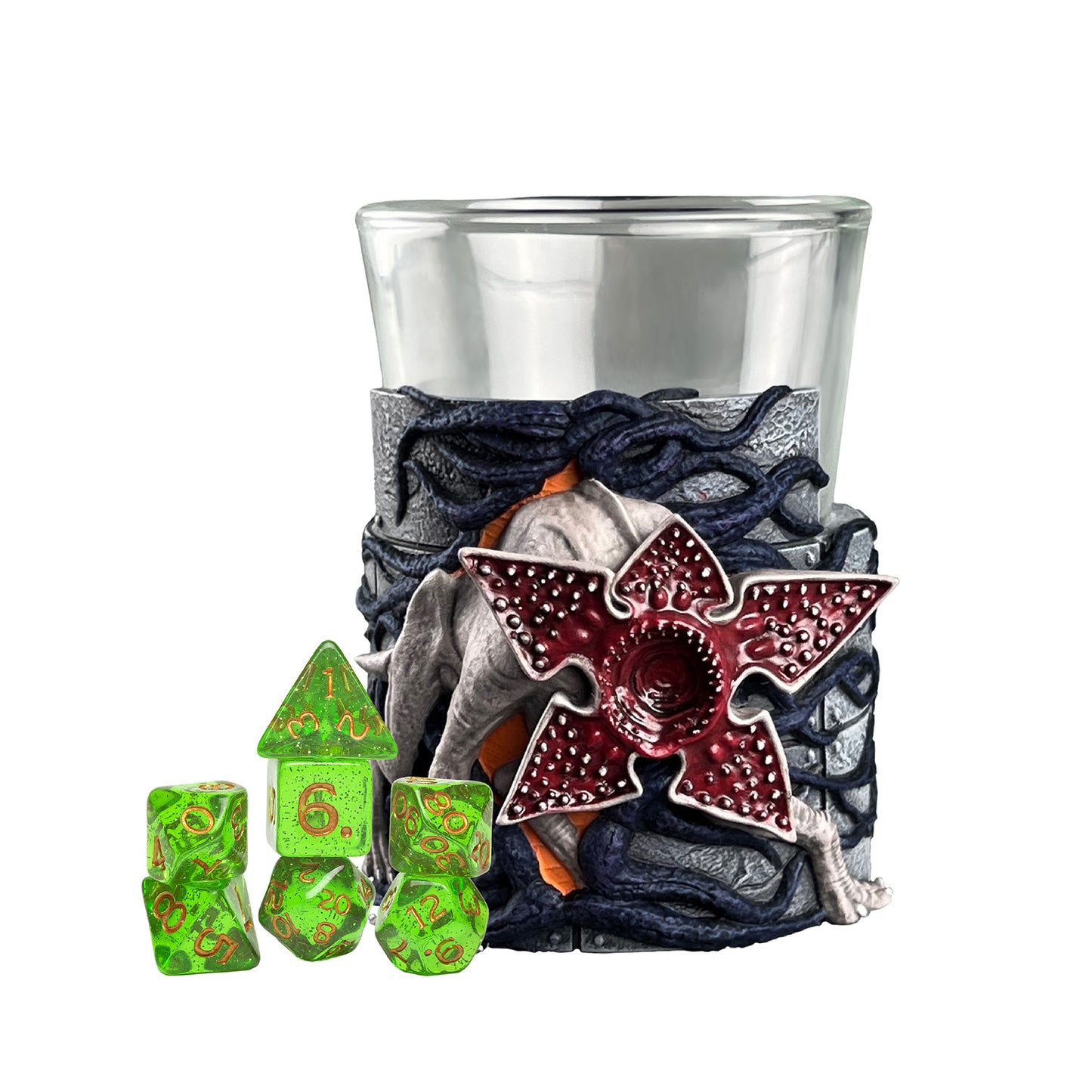 Sirius Dice – Stranger Things Mini Dice & Dice Cup – Demodog & Dart