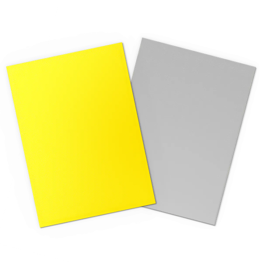 Dragon Shield Dual Matte Sleeves – Yellow / Silver (100ct) Standard Size