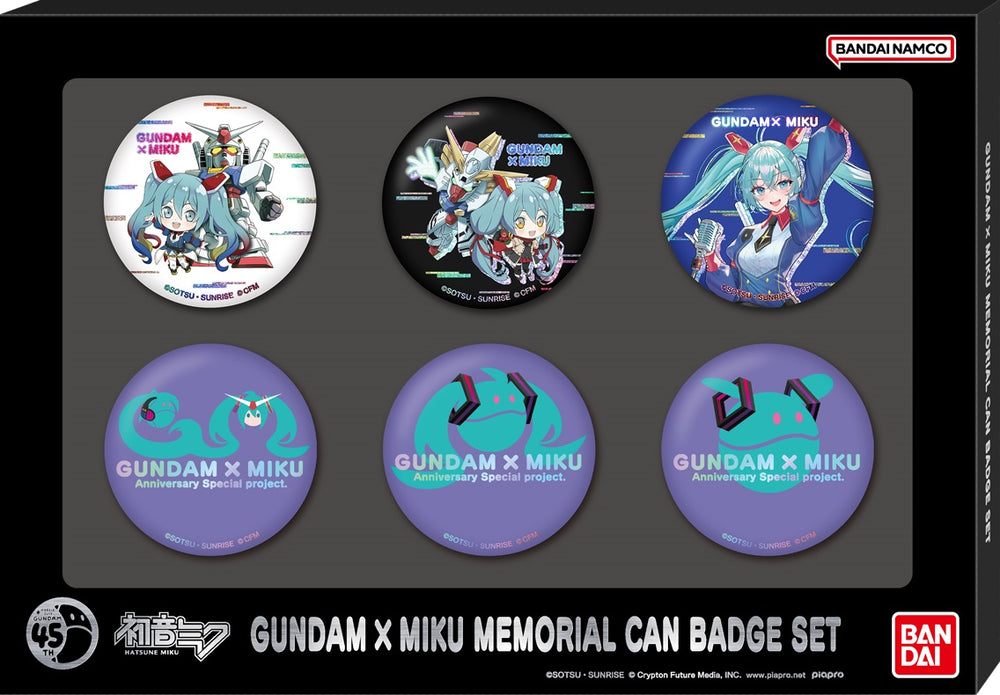 Bandai Shokugan Gundam × Miku Memorial Can Badge Set