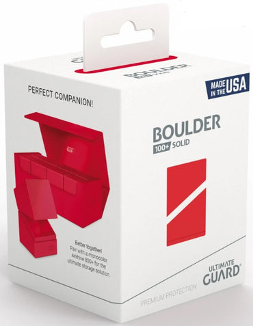 Ultimate Guard Boulder Deck Case 100+ – Solid Red