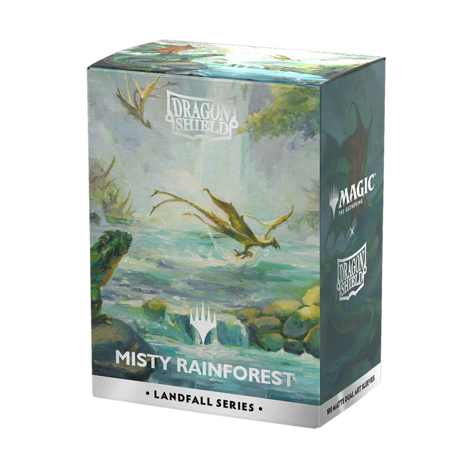 Dragon Shield Deck Protector Sleeves – Magic: The Gathering Landfall Series: Misty Rainforest