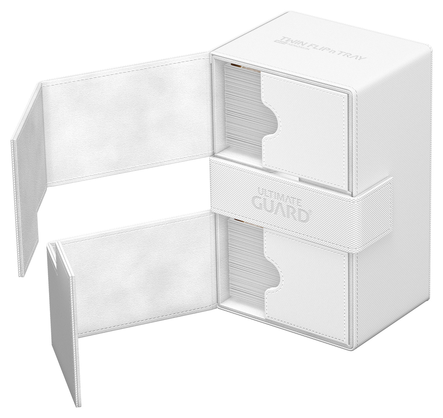 Ultimate Guard TWIN FLIP N TRAY DECK CASE MONOCOLOR WHITE 160+