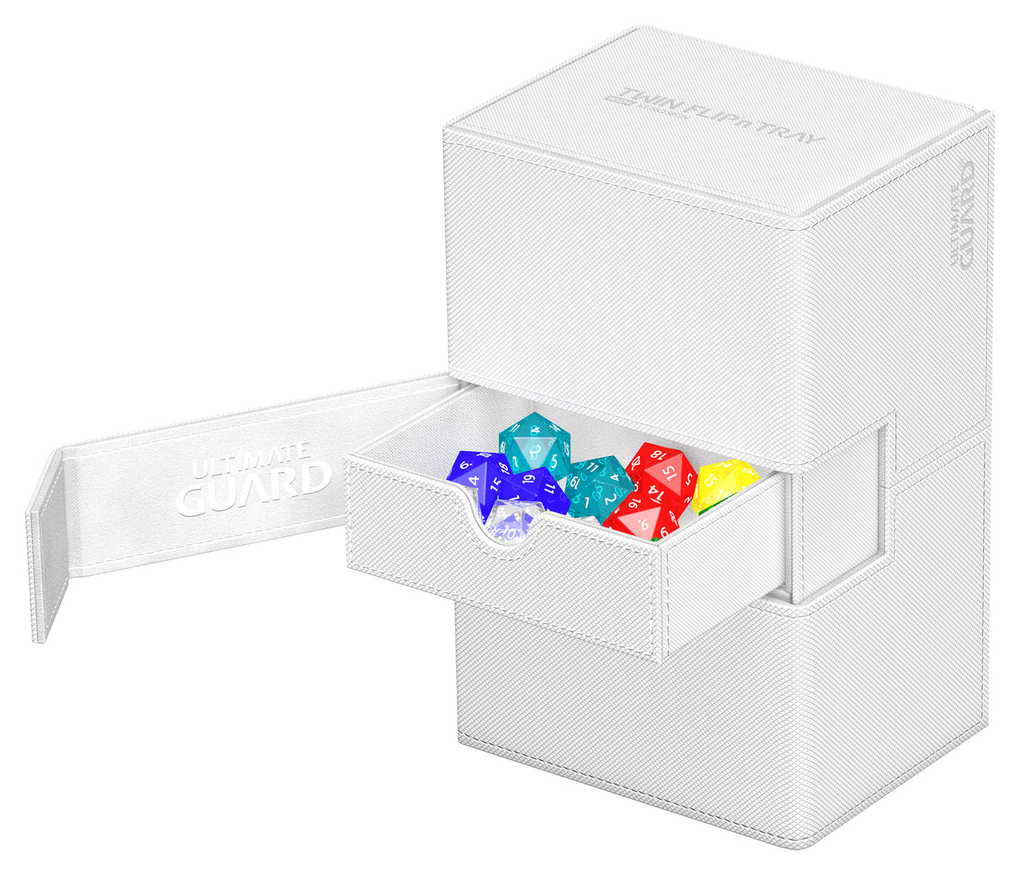 Ultimate Guard TWIN FLIP N TRAY DECK CASE MONOCOLOR WHITE 160+