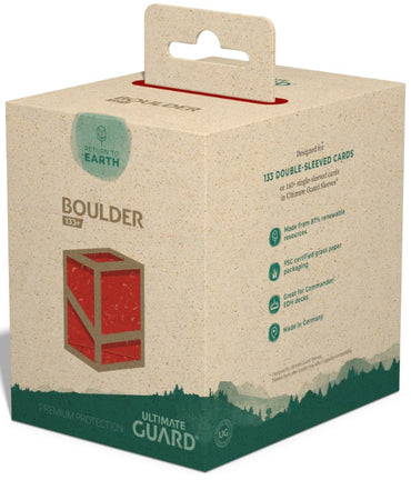 Ultimate Guard Return to Earth Boulder 133+ Deck Case – Red