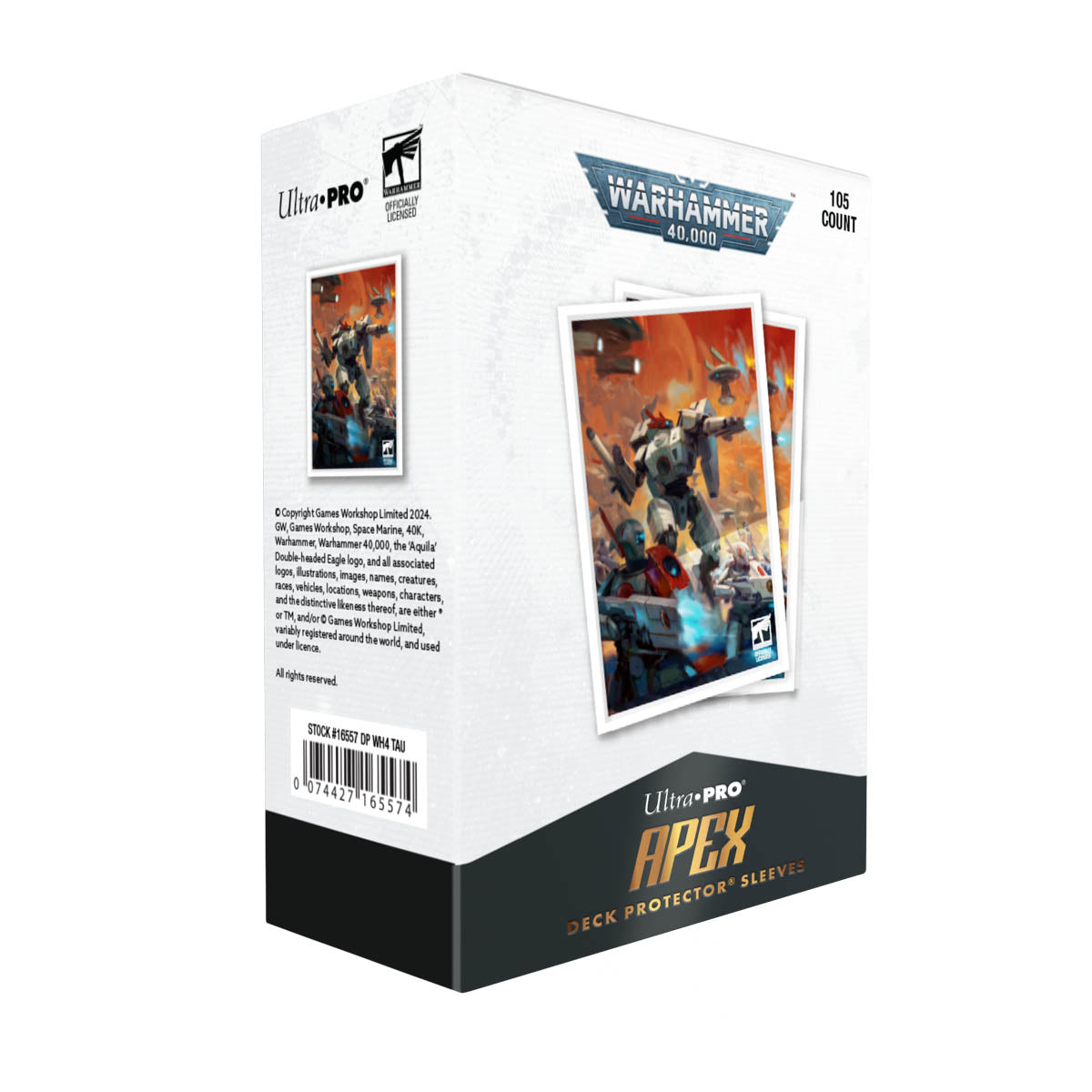 Ultra PRO Apex Deck Protector Sleeves – Warhammer 40,000 T’au Empire Codex Aligned (105ct)