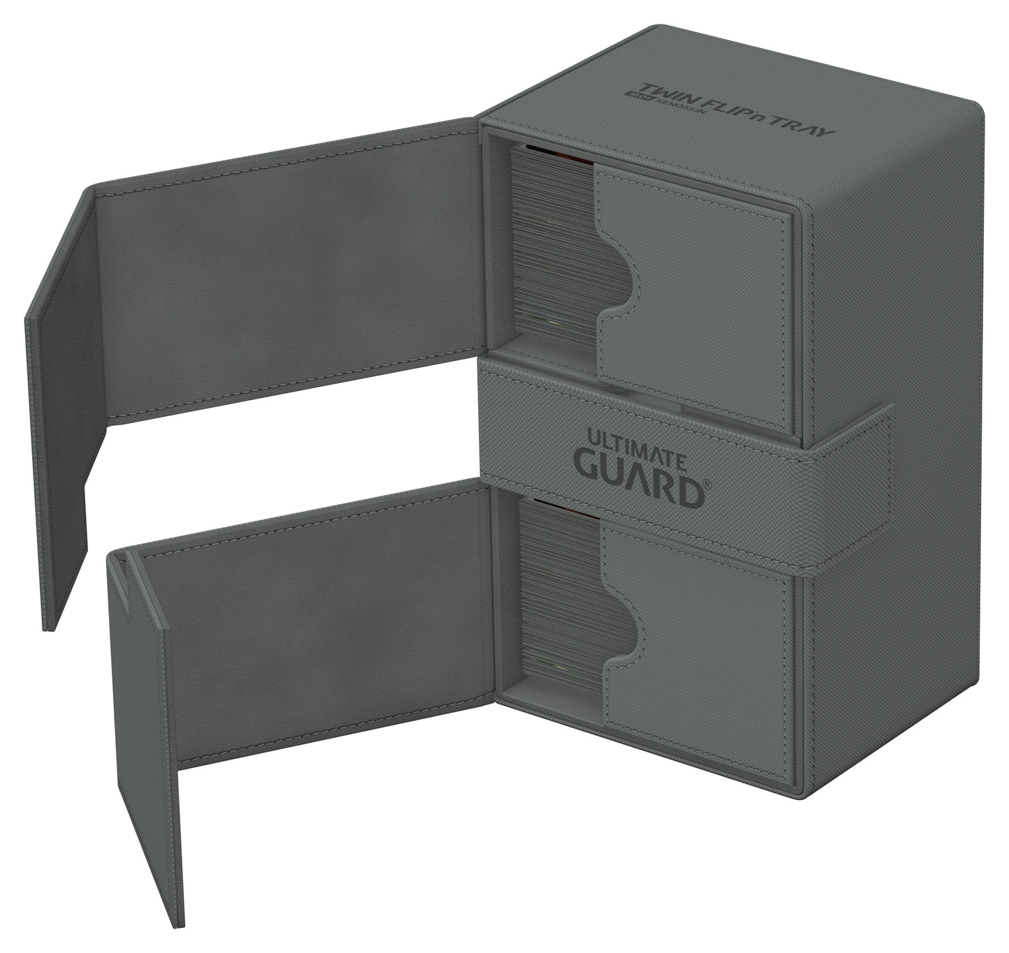 Ultimate Guard TWIN FLIP N TRAY DECK CASE MONOCOLOR GREY 160+