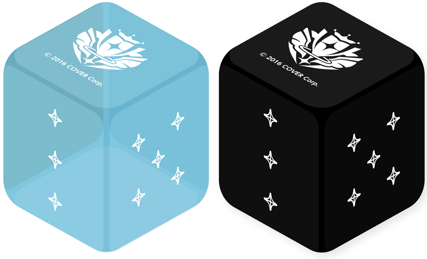 Hololive Card Game – Official Dice Set (Light Blue/Black, 2-Piece Set)