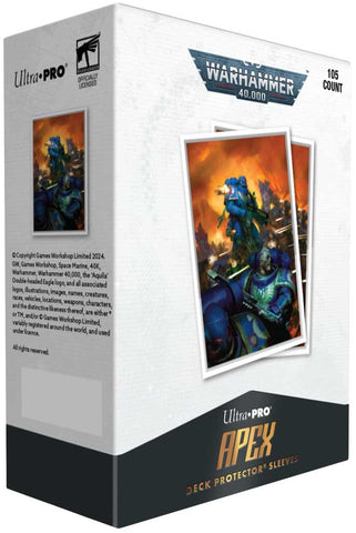 Ultra PRO D-PRO Apex Sleeves – Warhammer 40K Space Marines Adeptus Astartes (105ct)