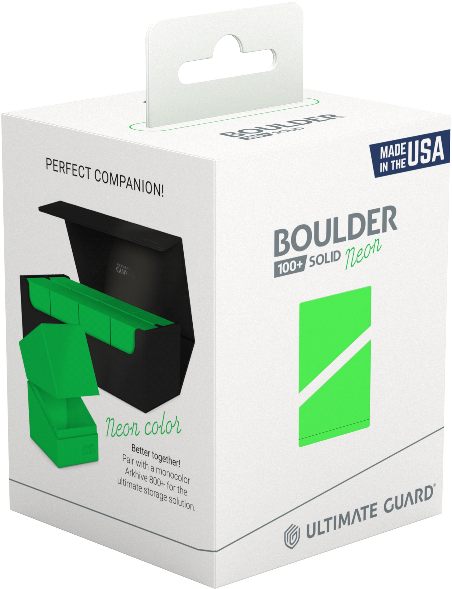 Ultimate Guard Boulder Deck Case 100+ – Neon Green