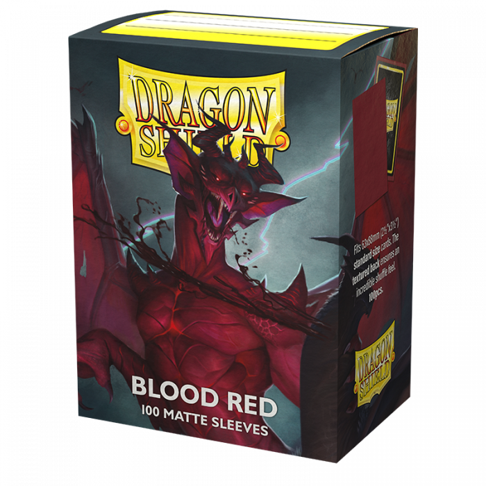 Dragon Shield Matte Sleeves – Blood Red (100 Count)