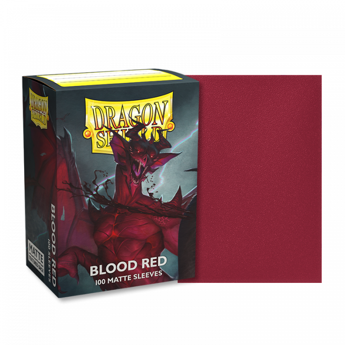 Dragon Shield Matte Sleeves – Blood Red (100 Count)