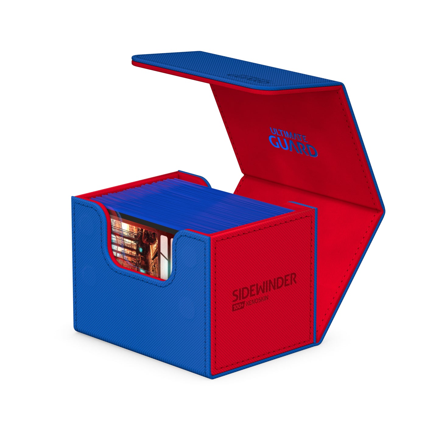 Ultimate Guard Sidewinder 100+ Synergy Deck Case – Blue/Red