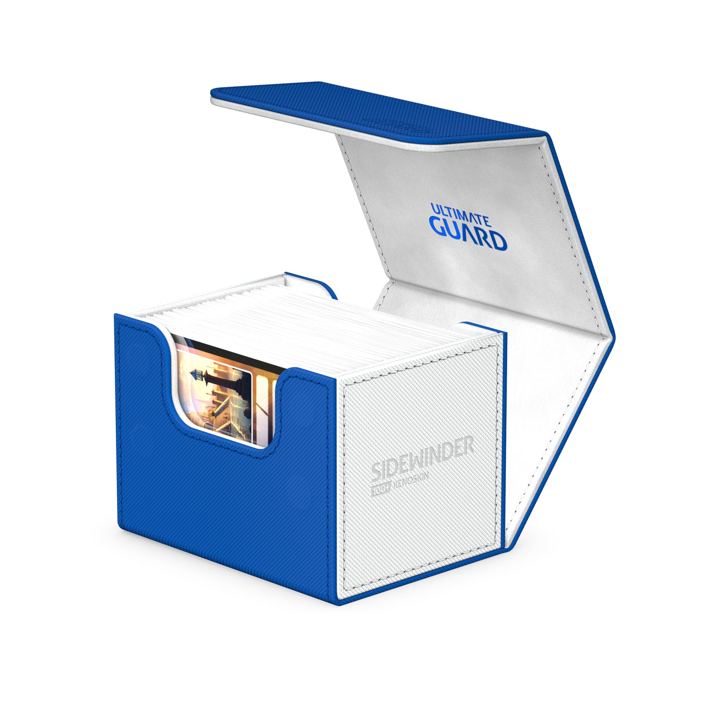 Ultimate Guard Sidewinder 100+ Synergy Deck Case – Blue/White