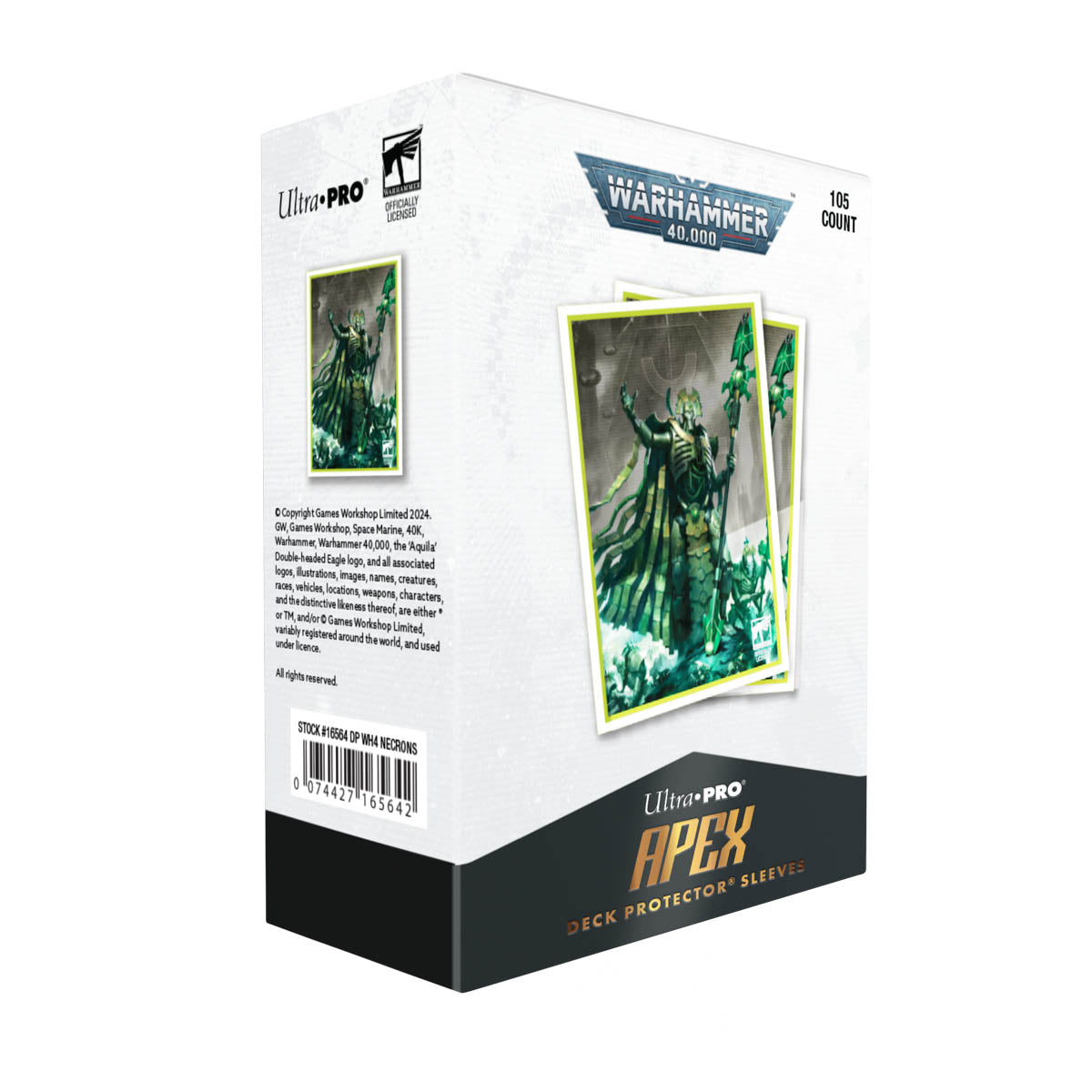 Ultra PRO Apex Deck Protector Sleeves – Warhammer 40,000 Necron Codex Aligned (105ct)