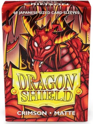 DRAGON SHIELD SLEEVES JAPANESE MATTE CRIMSON 60CT