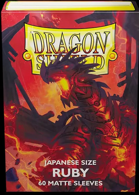 DRAGON SHIELD SLEEVES JAPANESE MATTE RUBY 60CT