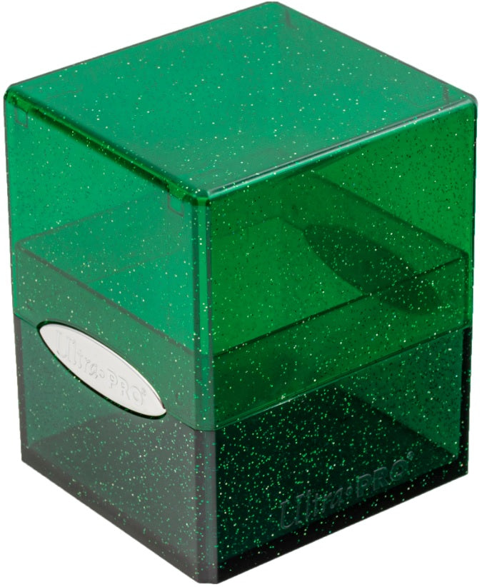 Ultra PRO Satin Cube Deck Box – Glitter Green