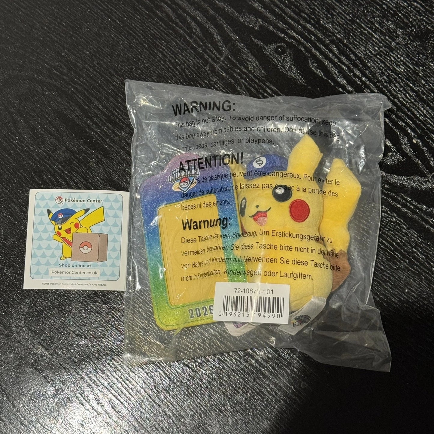 Pokémon Center NAIC 2026 New Orleans Pikachu Plush Card Holder – Pokémon Center Exclusive