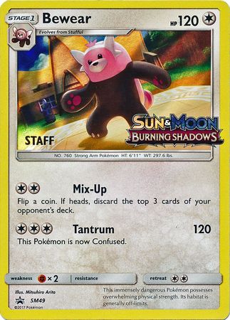 Bewear (SM49) (Staff Prerelease Promo) [Sun & Moon: Black Star Promos]