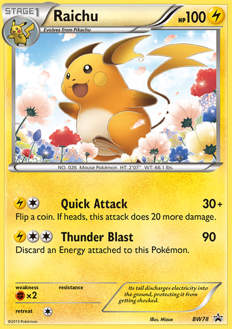 Raichu (BW78) [Black & White: Black Star Promos]