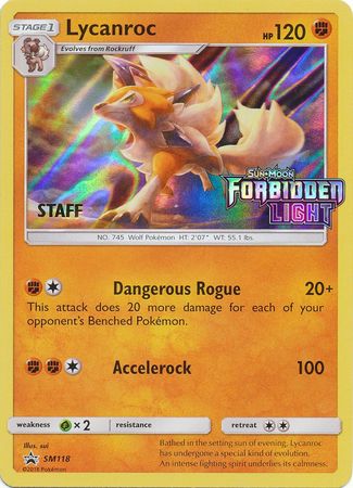 Lycanroc (SM118) (Staff Prerelease Promo) [Sun & Moon: Black Star Promos]