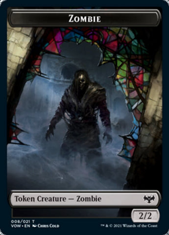 Zombie (008) // Human Soldier Double-Sided Token [Innistrad: Crimson Vow Tokens]